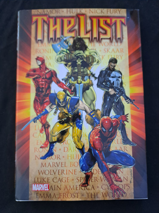 MARVEL THE LIST Hardcover Wolverine Punisher Spider-Man  Daredevil Daken Bullseye