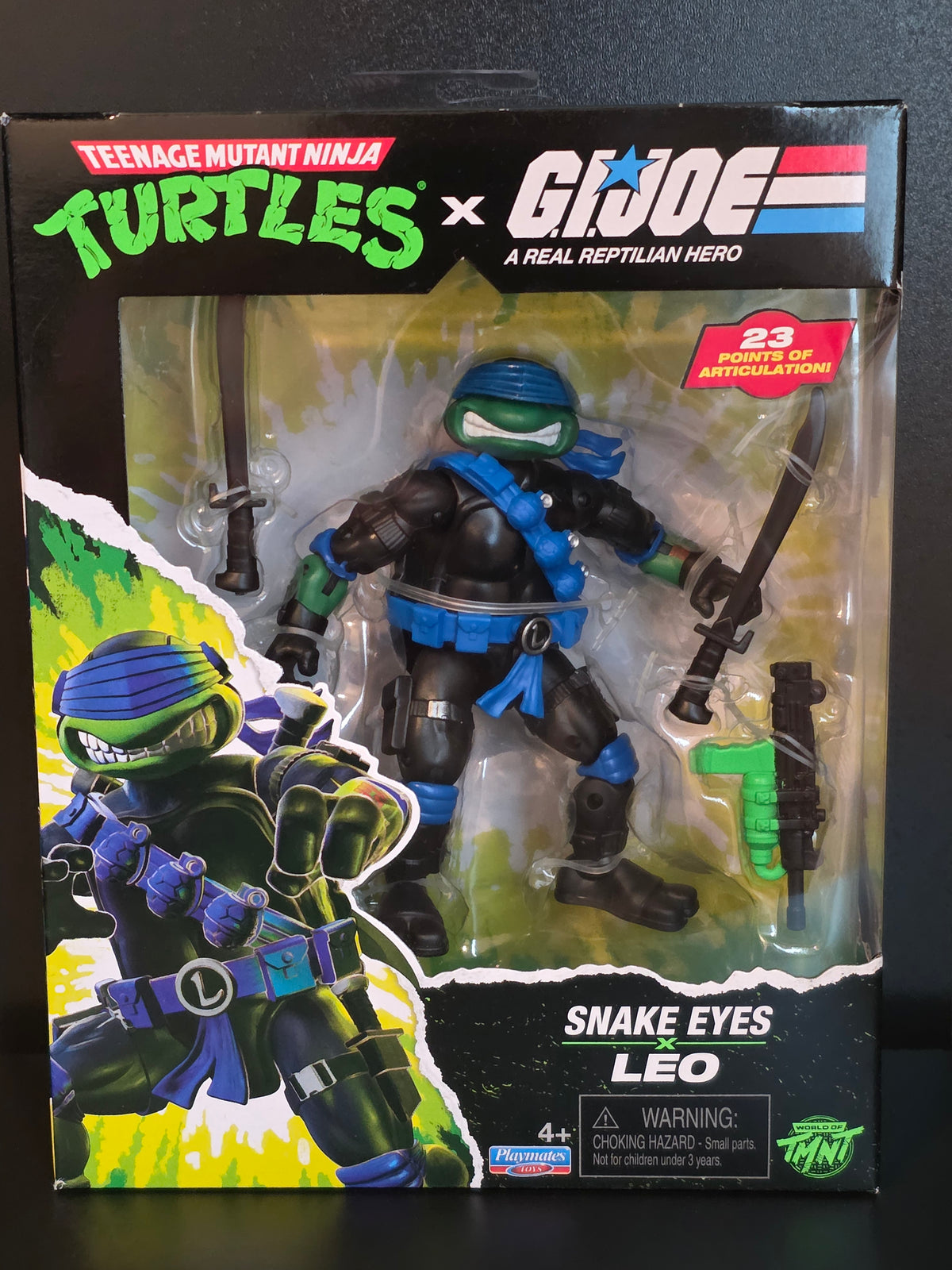 NEW 2026 TMNT x GI Joe SNAKE EYES x LEO Leonardo Playmates Toys