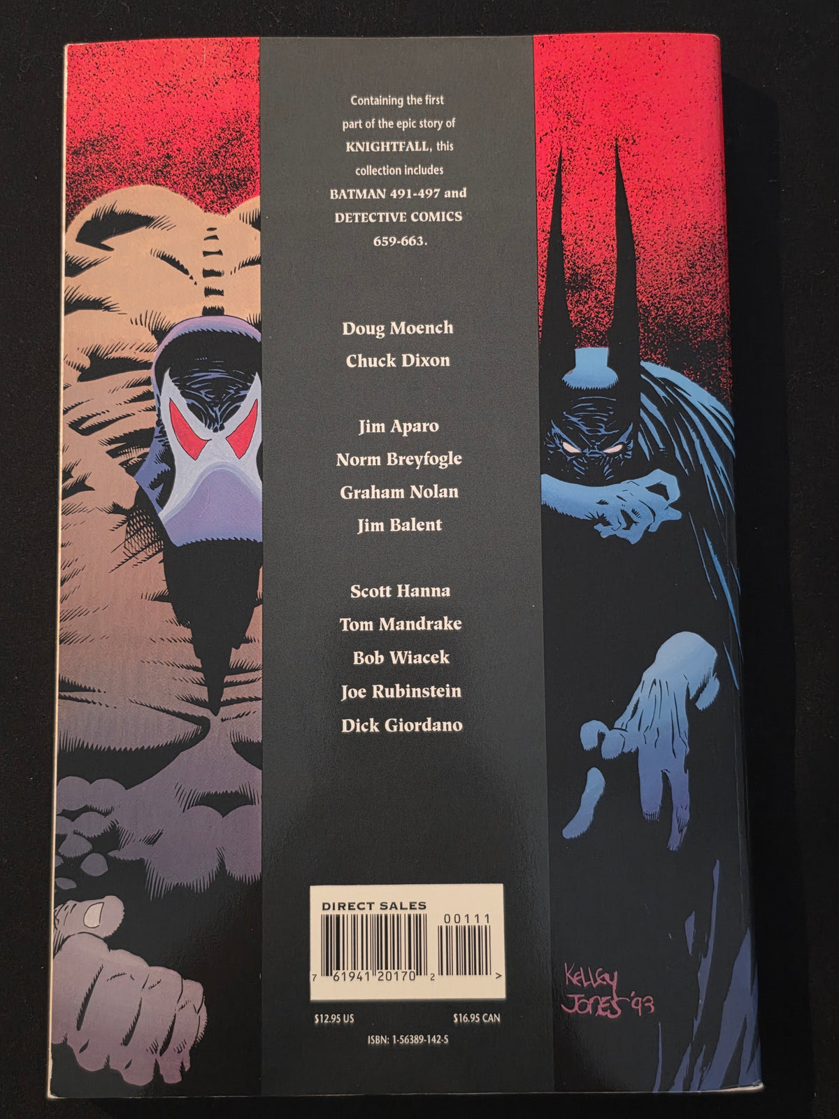 Vintage 1993 DC Comics Batman Knightfall Part One Broken Bat Graphic TPB Novel