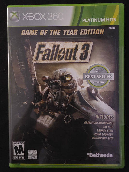 Fallout 3 - Game of the Year Edition (Microsoft Xbox 360, 2009) CIB