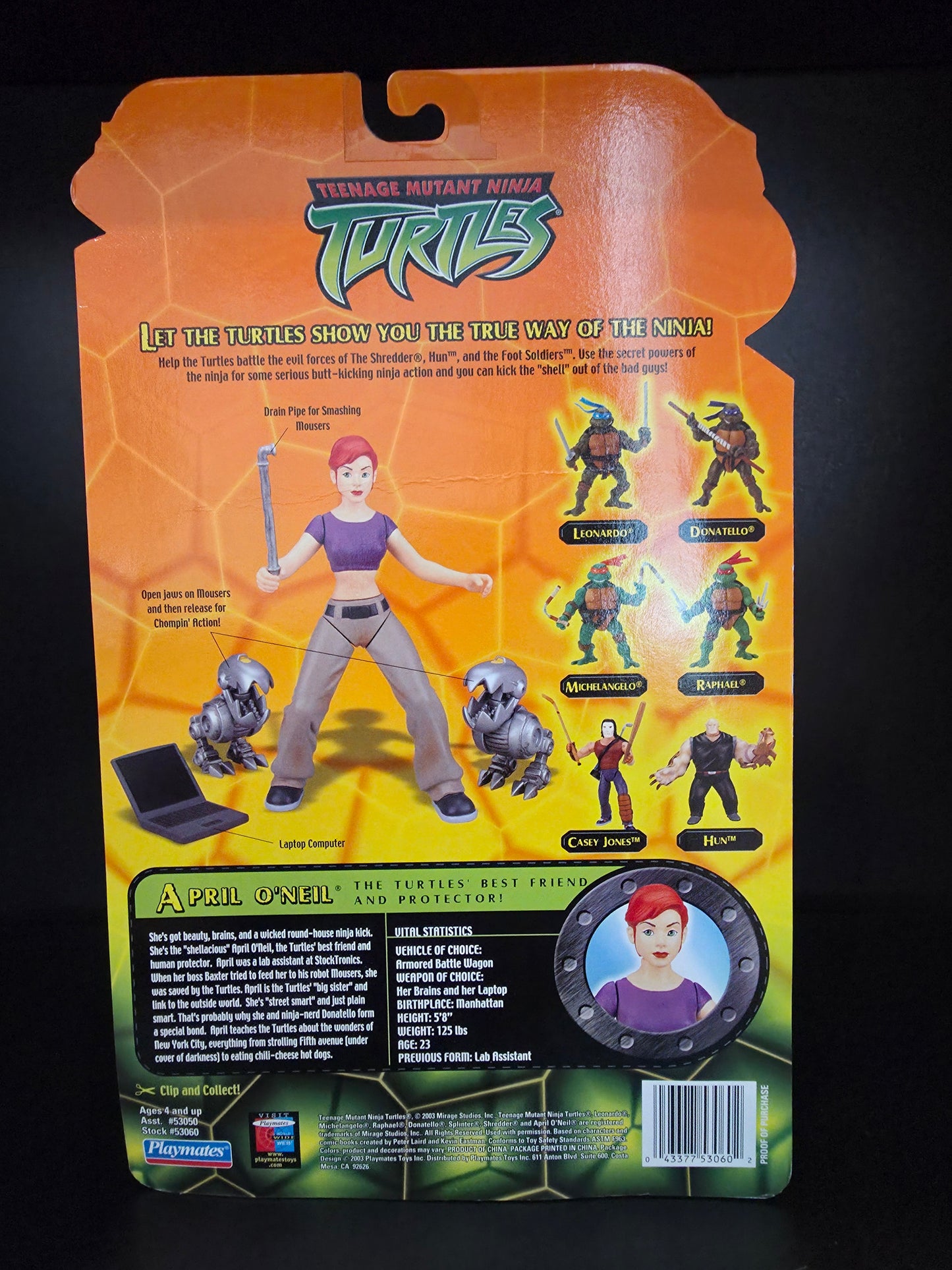 April O'Neil  Teenage Mutant Ninja Turtles 2003 Figure Playmates TMNT