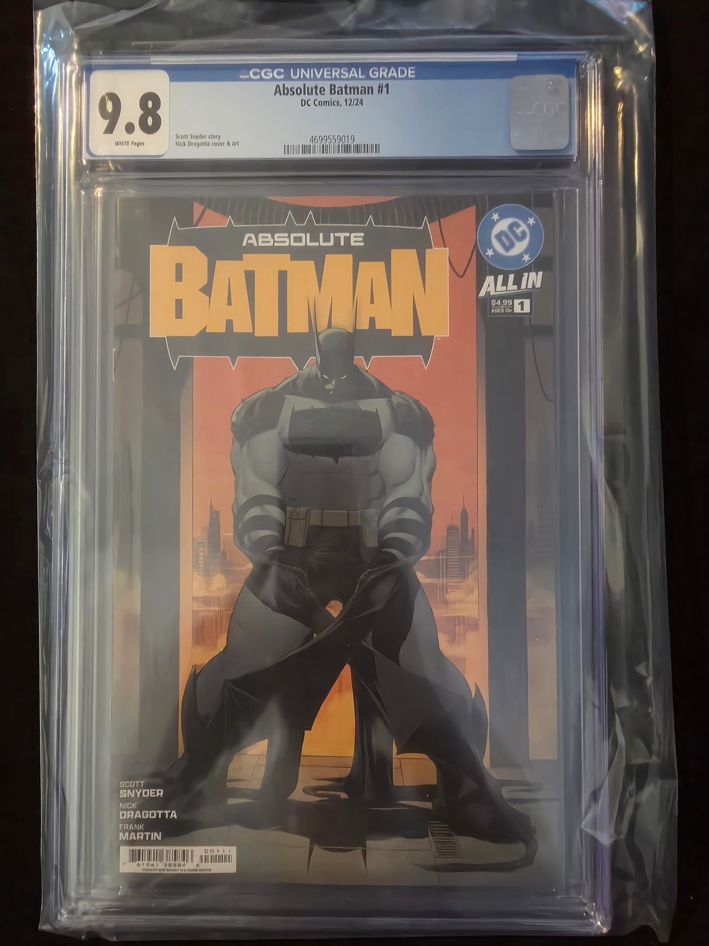 Absolute Batman #1-10 1st Print Covers All  CGC 9.8 Nick Dragotta Covers