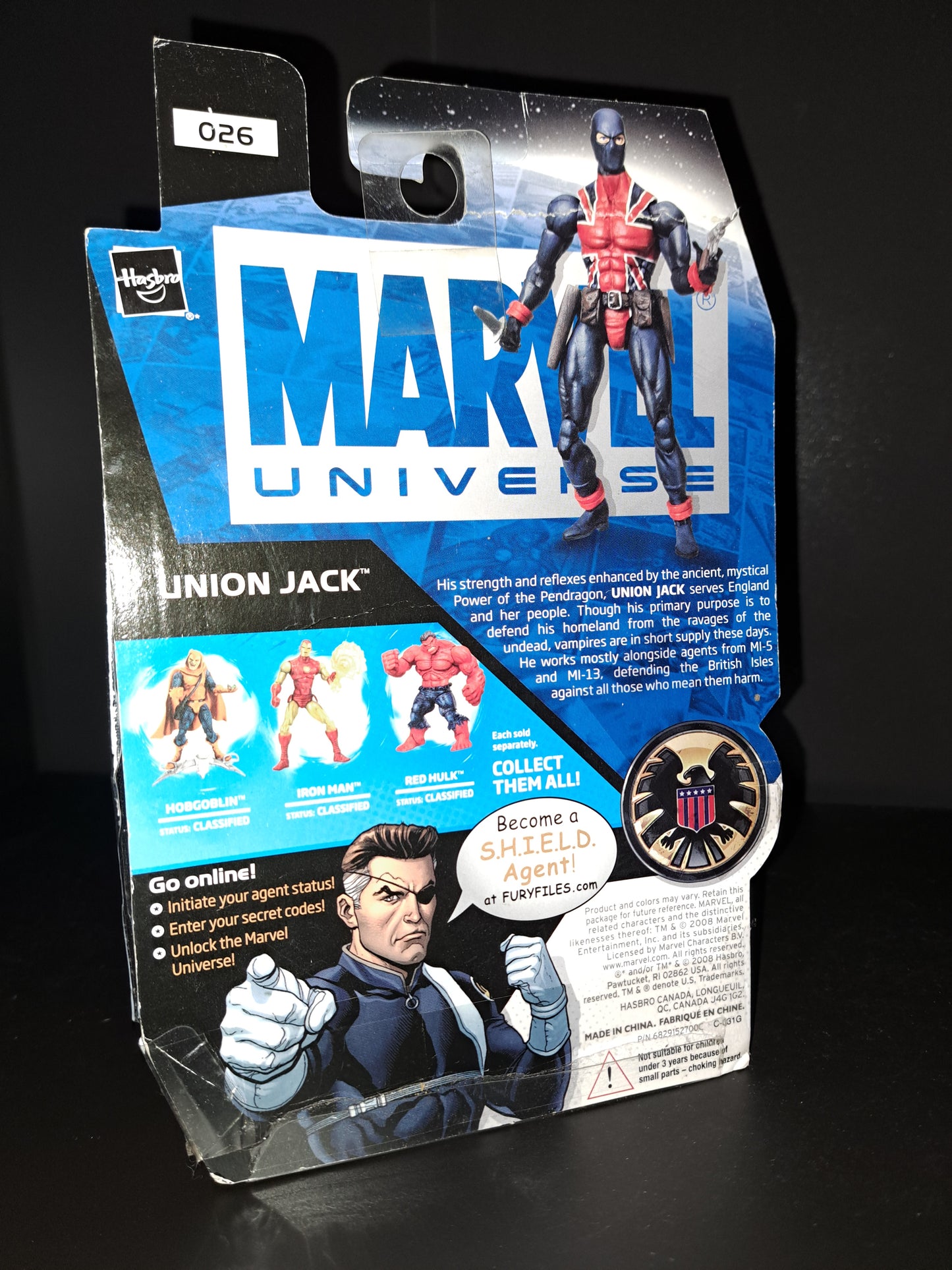 Hasbro Marvel Universe Union Jack action figure 3.75 Series 1 #26 2008
