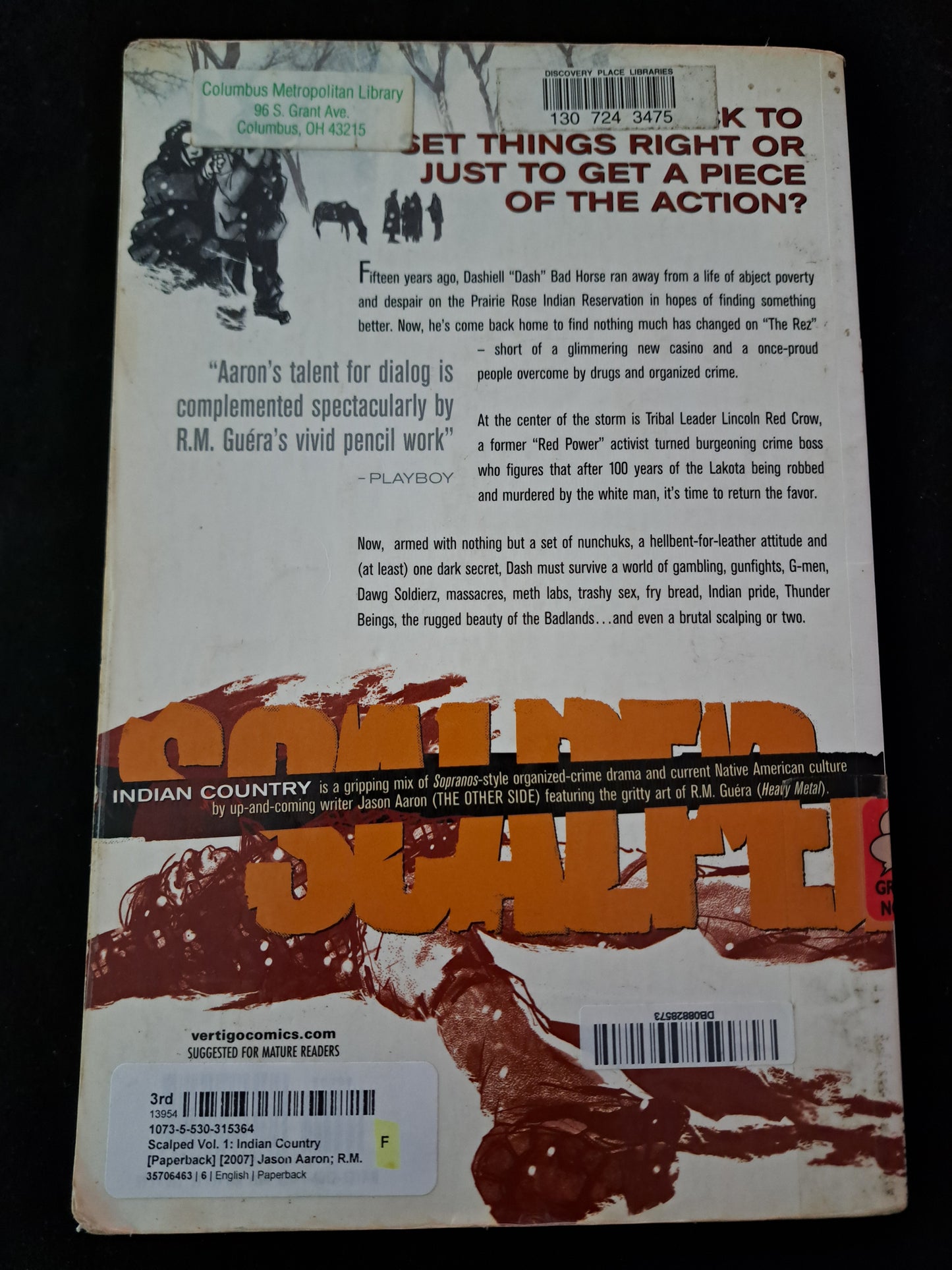 Scalped Vol 1 Indian Country TPB 3rd Print Image Comics Aaron