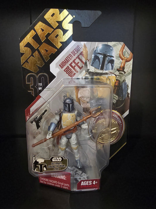 Boba Fett Animated Debut #24 w Coin STAR WARS 30th Anniversary GOLD MOC NEW