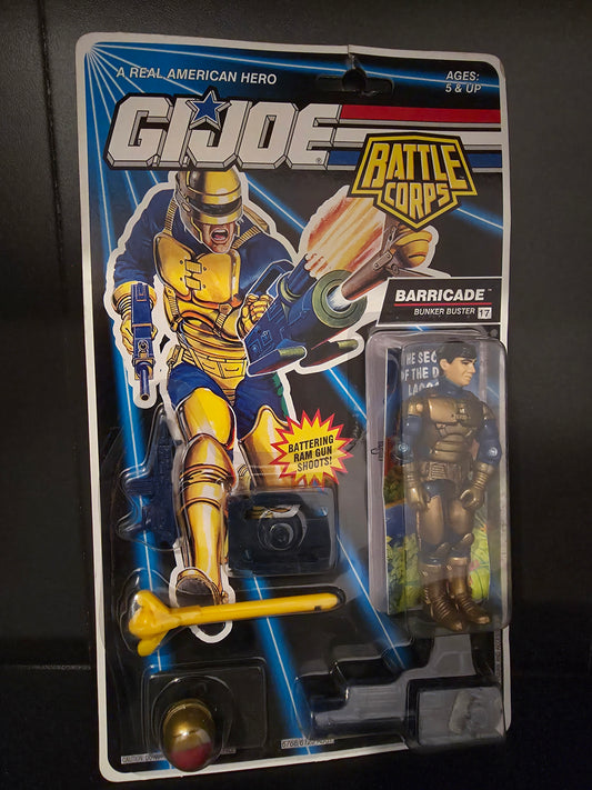 GI Joe Vintage 1992 BARRICADE v2 Red Battle Corps 1991 New In PACKAGE