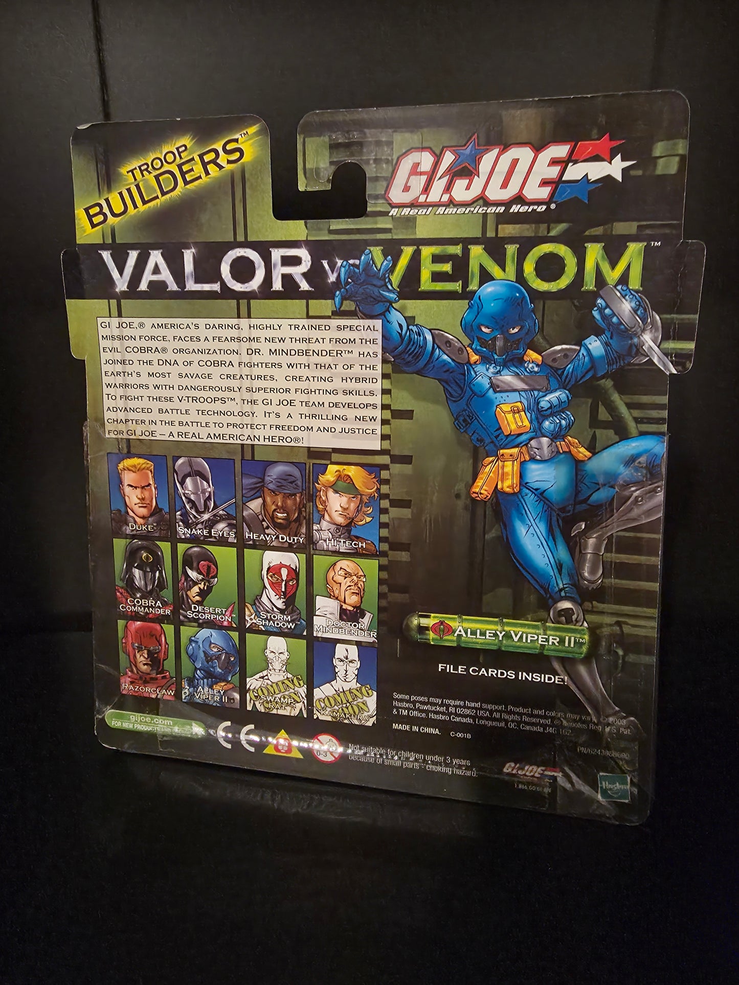 G.I.JOE VALOR vs VENOM Troop Builders Hasbro 2003 Alley Viper II & Cobra Viper