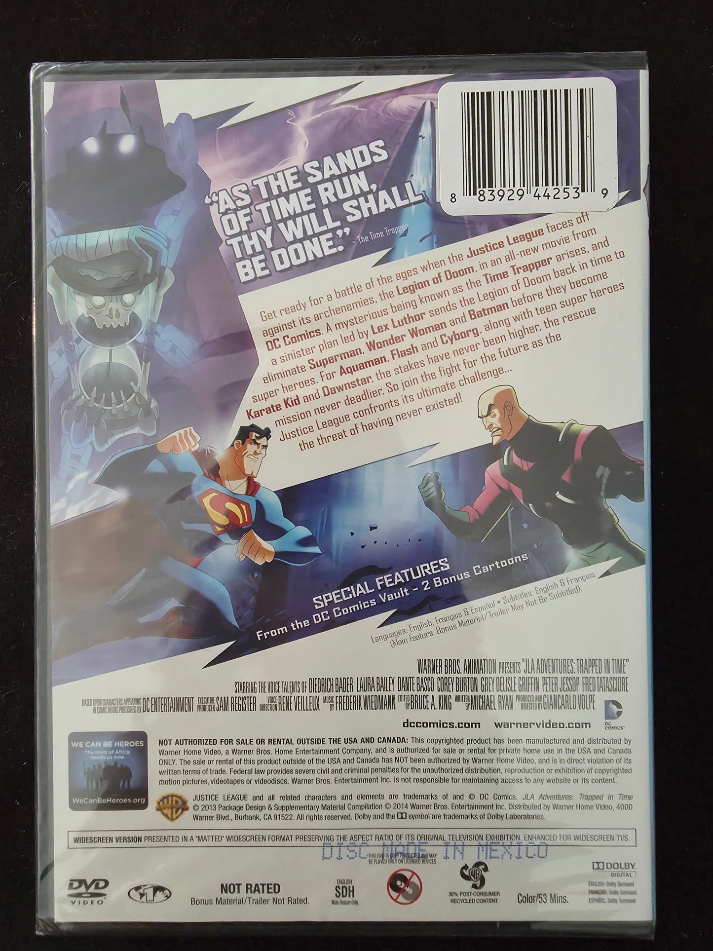 JLA Adventures: Trapped in Time Various dvd New
