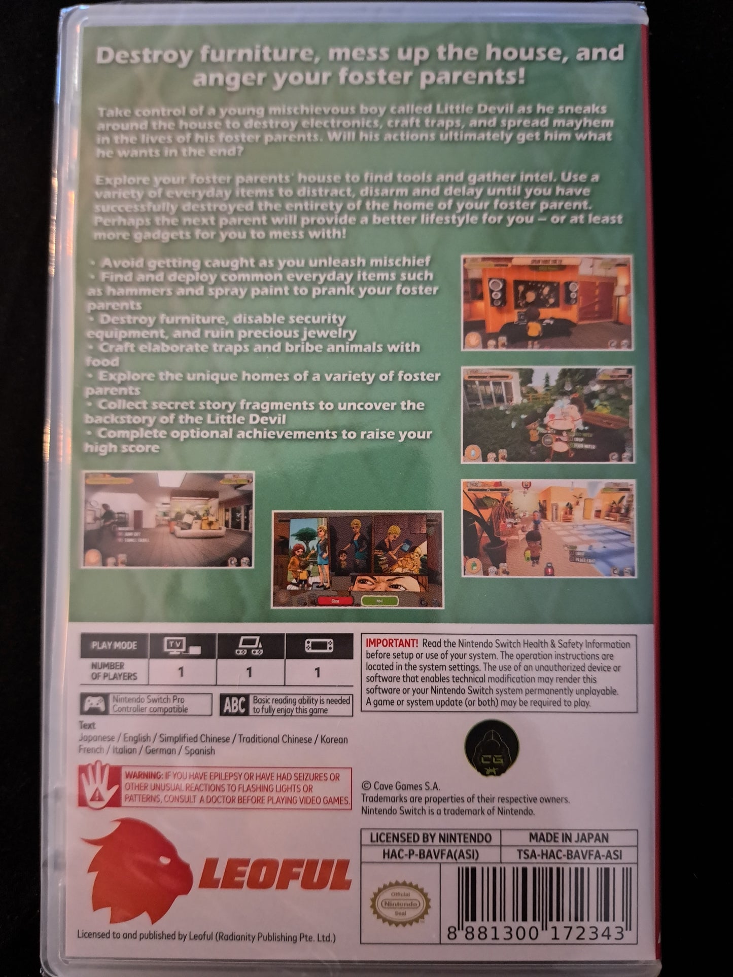 Little Devil: Foster Mayhem Switch Brand New Game Special [2025 Action]