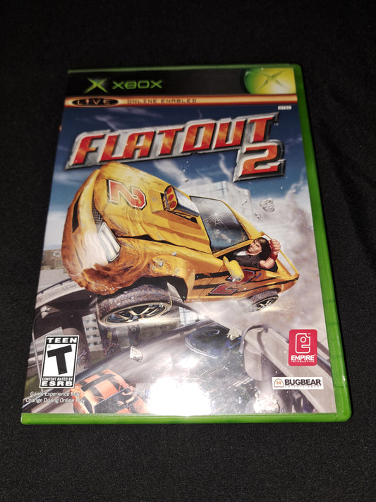 FlatOut 2 (Microsoft Xbox, 2006) CIB Complete w/ Manual