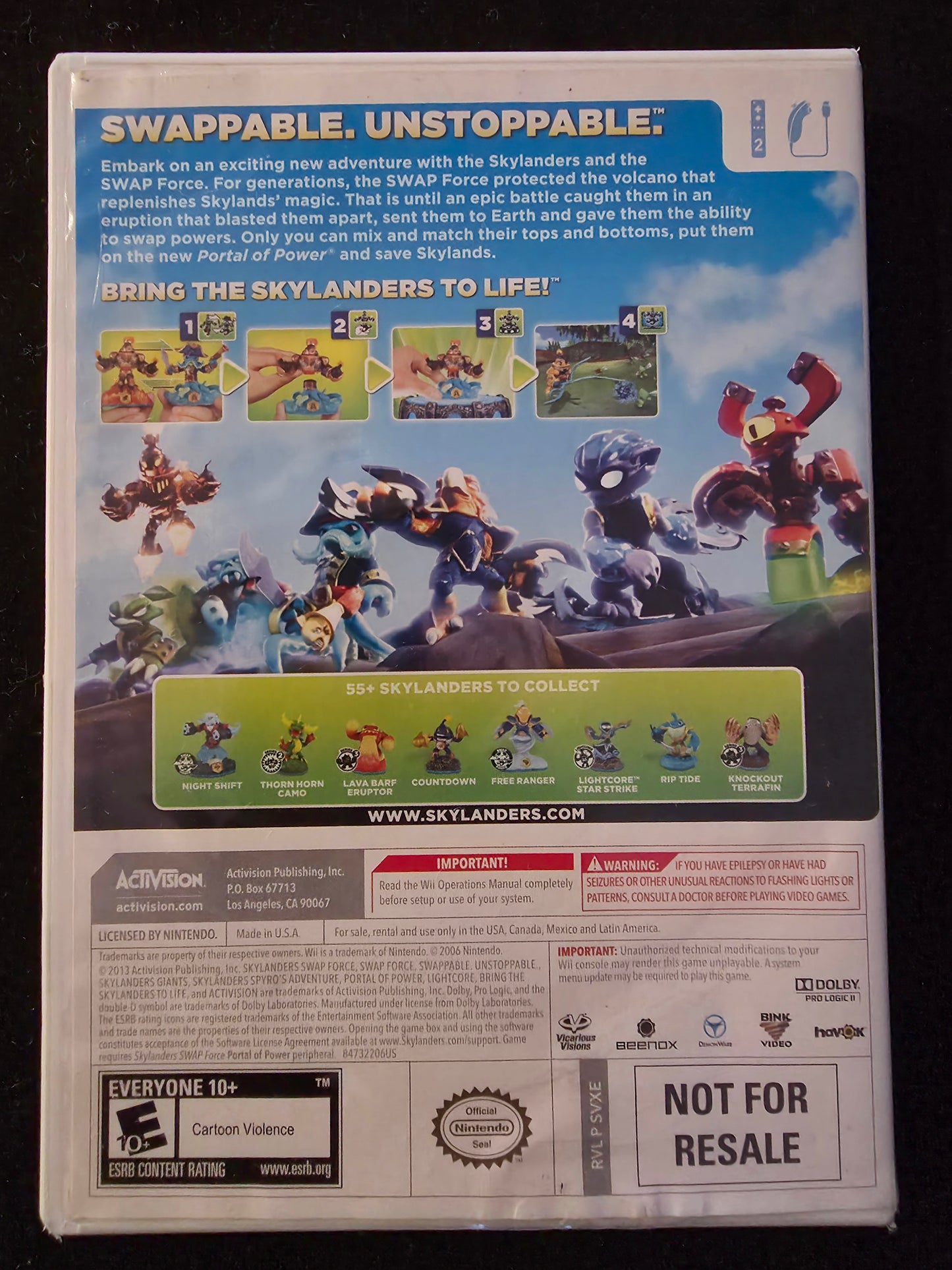 Skylanders Swap-Force 2012 Nintendo Wii CIB