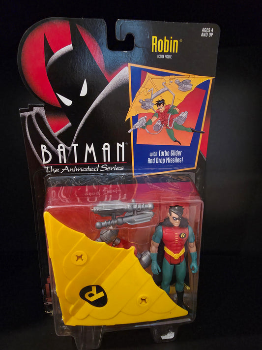 1992 Batman The Animated Series ROBIN Turbo Glider Figure SEALED MOC Kenner 7947