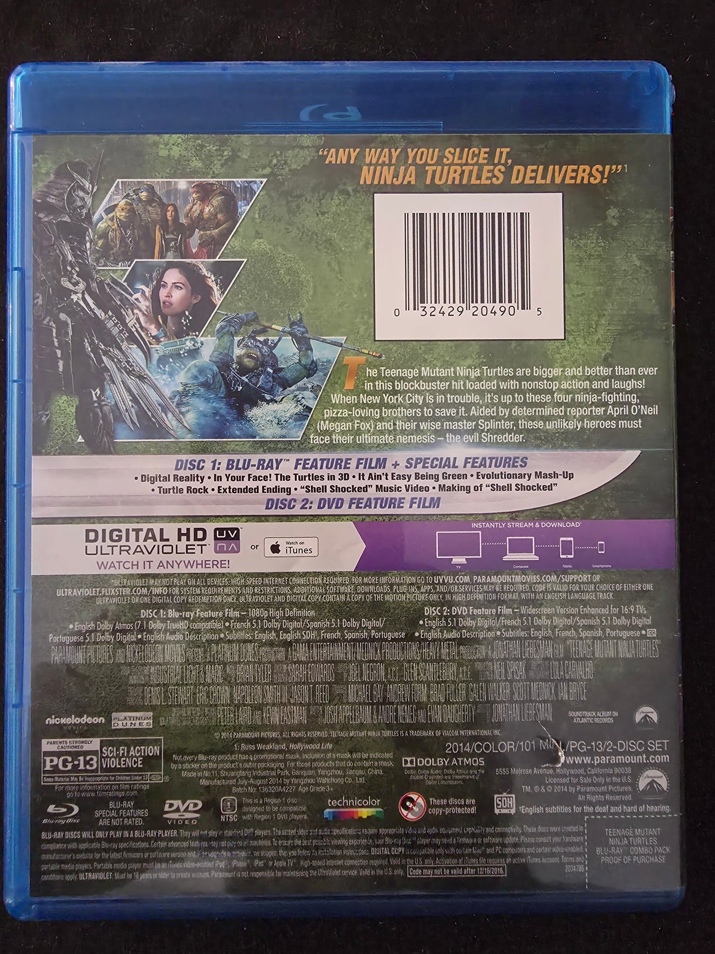 TEENAGE MUTANT NINJA TURTLES TMNT DVD + BLU-RAY