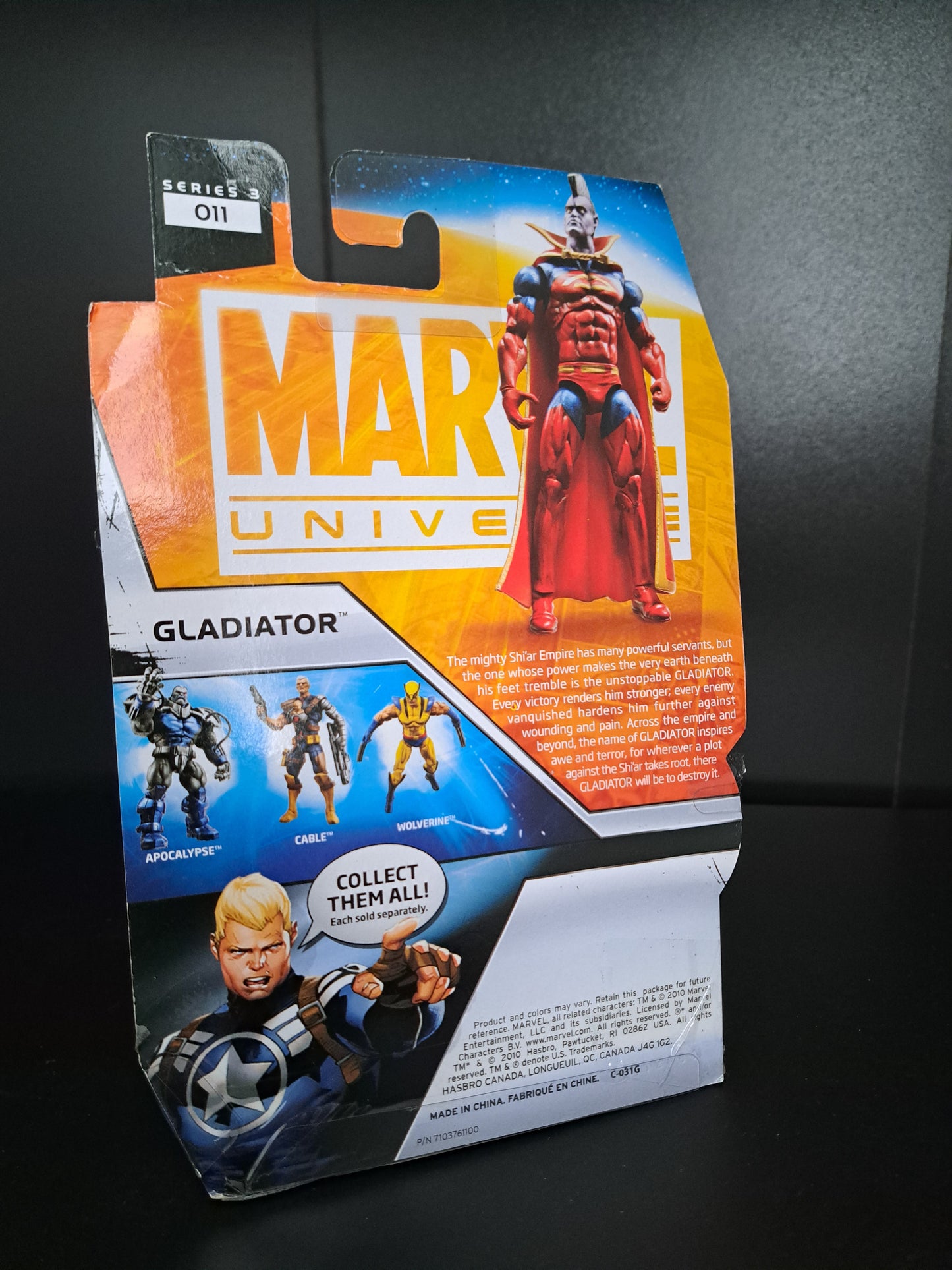 Marvel Universe 3.75" Gladiator Series 3 #011 Hasbro 2010 New MOC X-Men