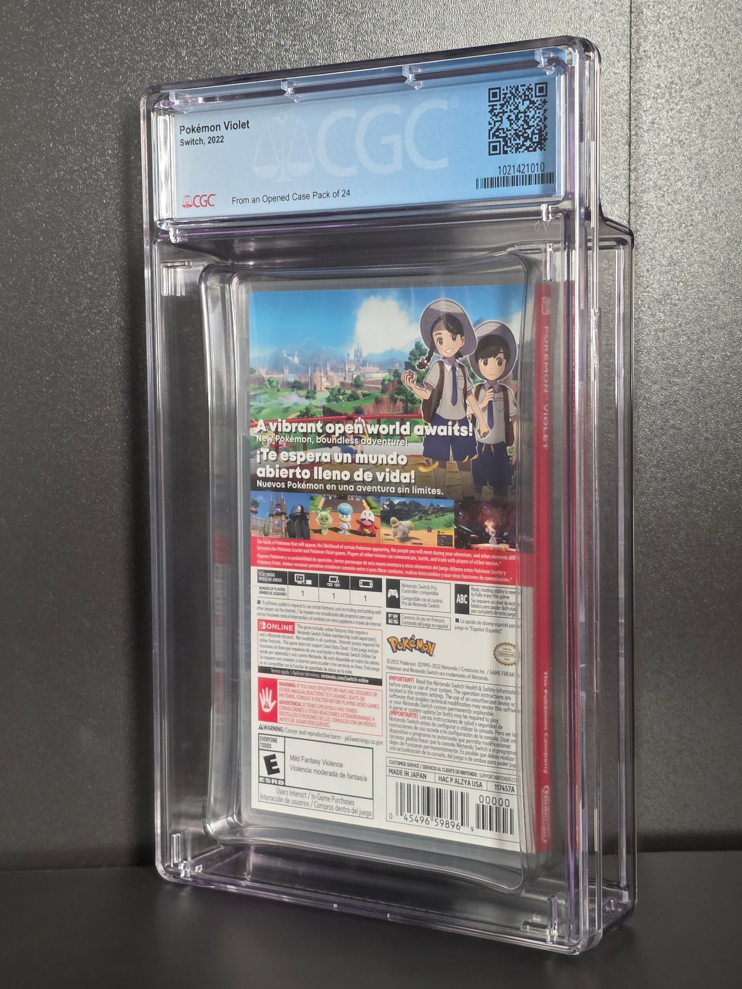 CGC Graded 9.8 A++ Pokemon Violet Nintendo Switch