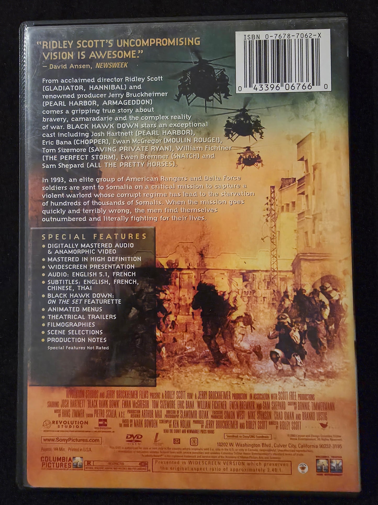 Black Hawk Down Special Edition DVD Action Drama War Movie R Rated