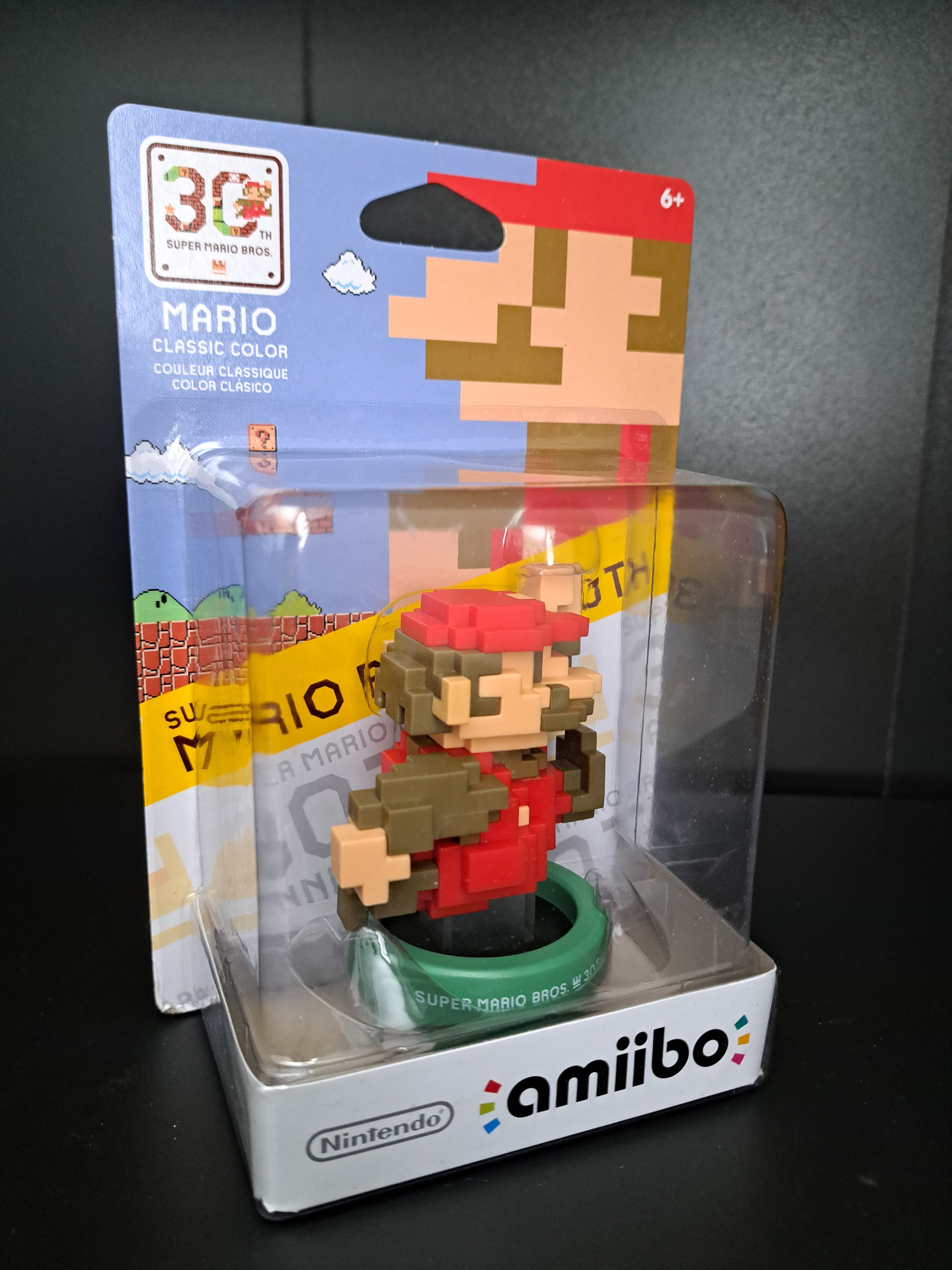 Temp Mario Super Mario Classic Color 30th Anniversary Nintendo Amiibo Figure ...