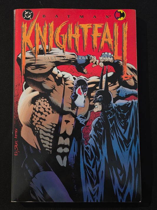 Vintage 1993 DC Comics Batman Knightfall Part One Broken Bat Graphic TPB Novel
