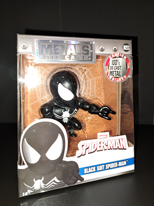 MARVEL BLACK SUIT SPIDERMAN METALS DIE CAST Figure M253 NRFB! JADA TOYS