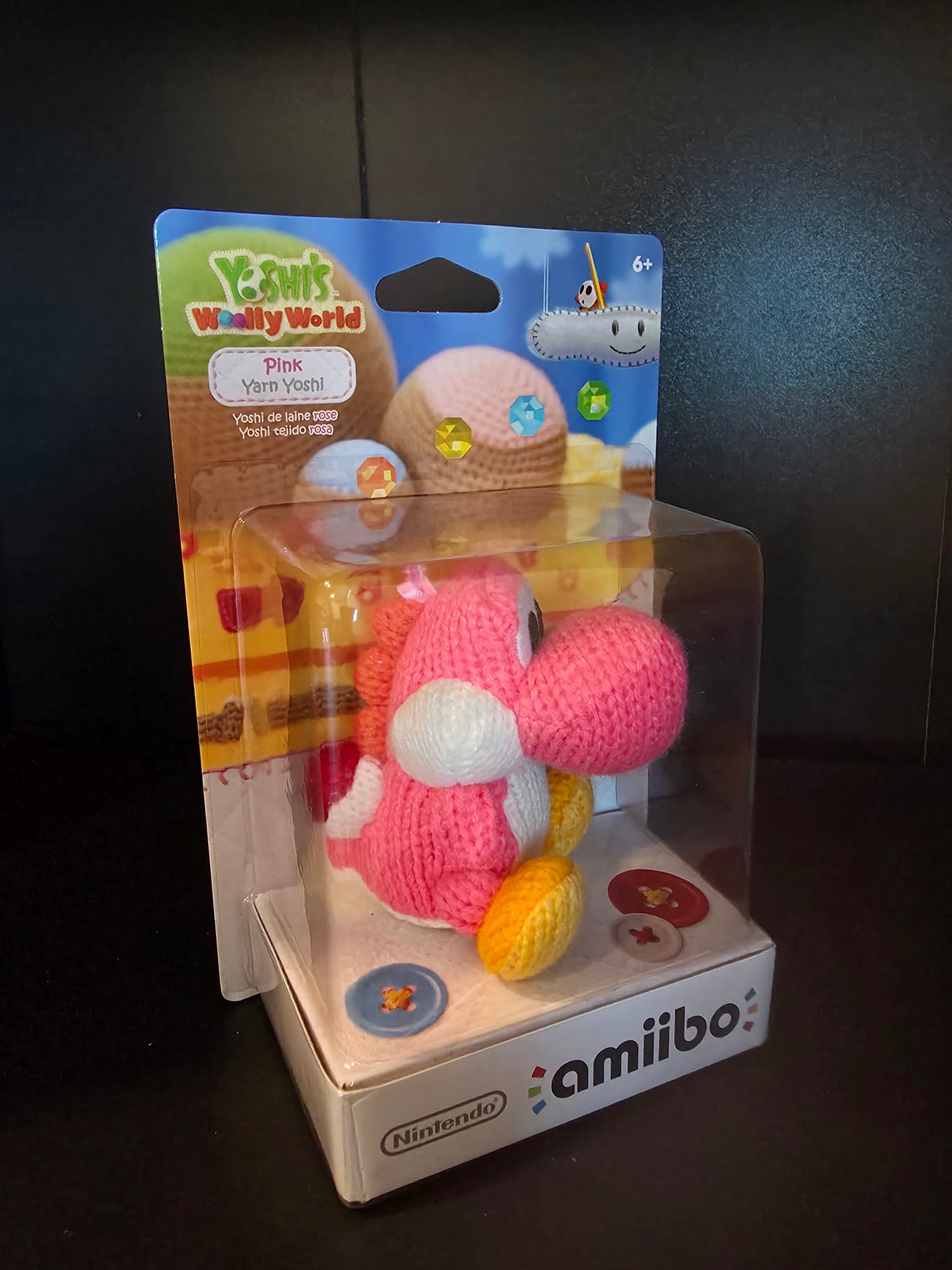 Nintendo Amiibo - Yoshi's Woolly World Pink Yarn Yoshi - Brand New & Sealed