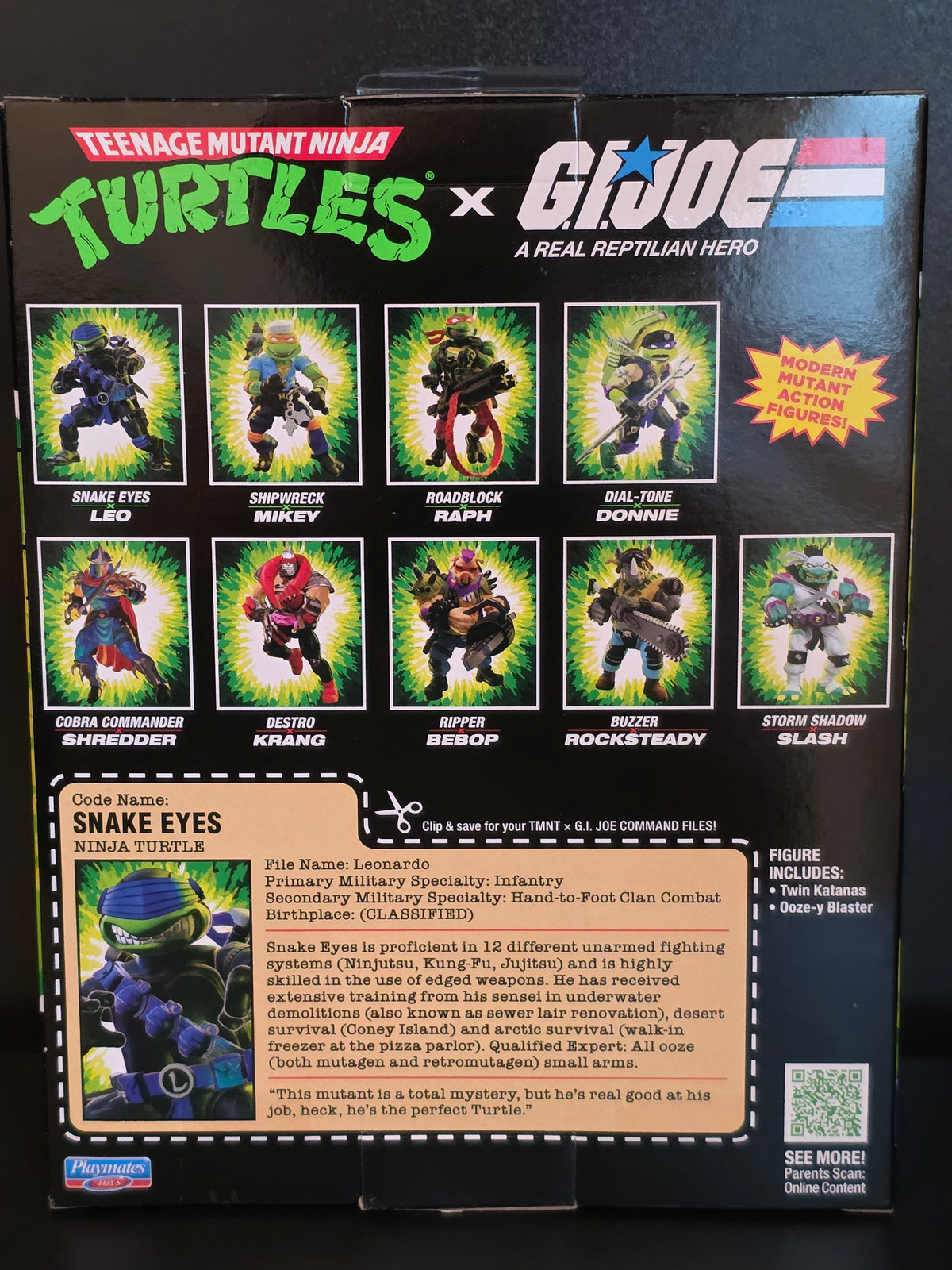 NEW 2026 TMNT x GI Joe SNAKE EYES x LEO Leonardo Playmates Toys