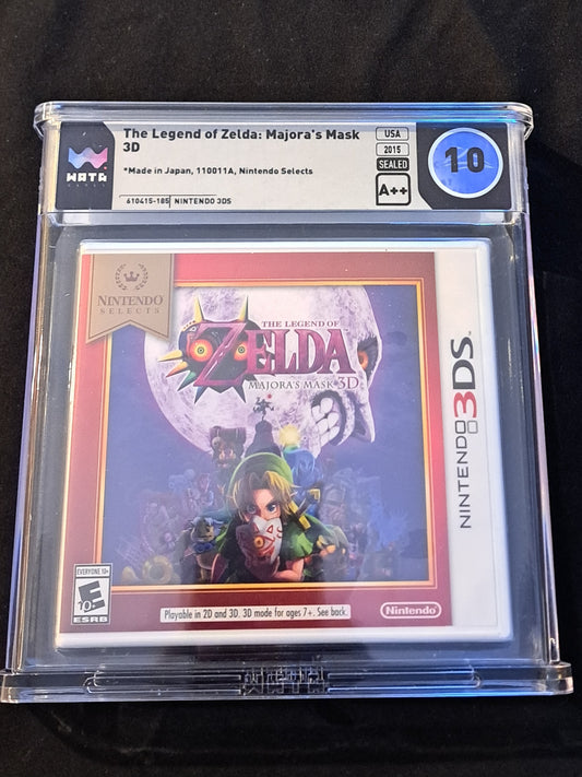 Nintendo 3DS Zelda Majora’s Mask 3D NS 1st Print Sealed WATA Graded Perfect 10 A++
