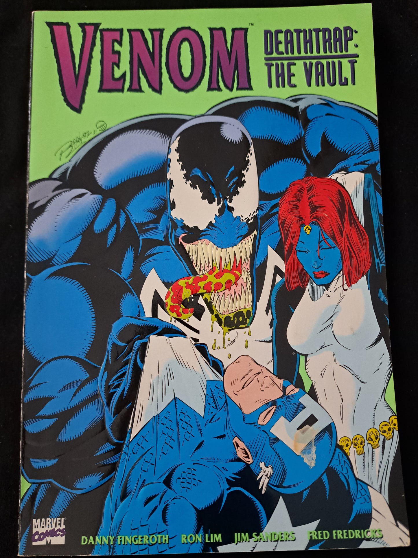 VENOM DEATH TRAP THE VAULT 1 TPB Ron Lim Captain America Psylcocke Spider-man