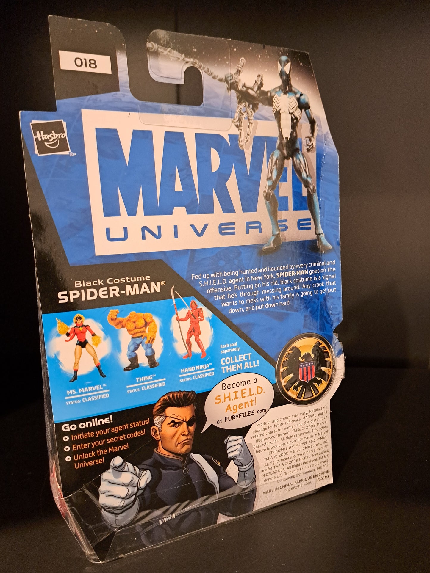 Marvel Universe 3.75" Series 1 Figure #018 Spider-Man Black Costume 2008 New