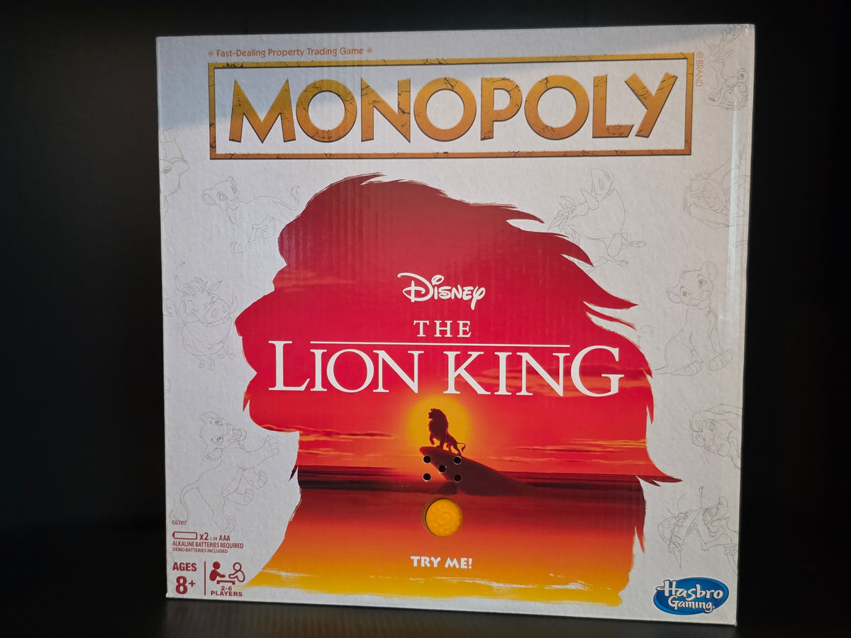 Monopoly: The Lion King Edition Family Board Game w/Pride Rock - Sealed/Rare