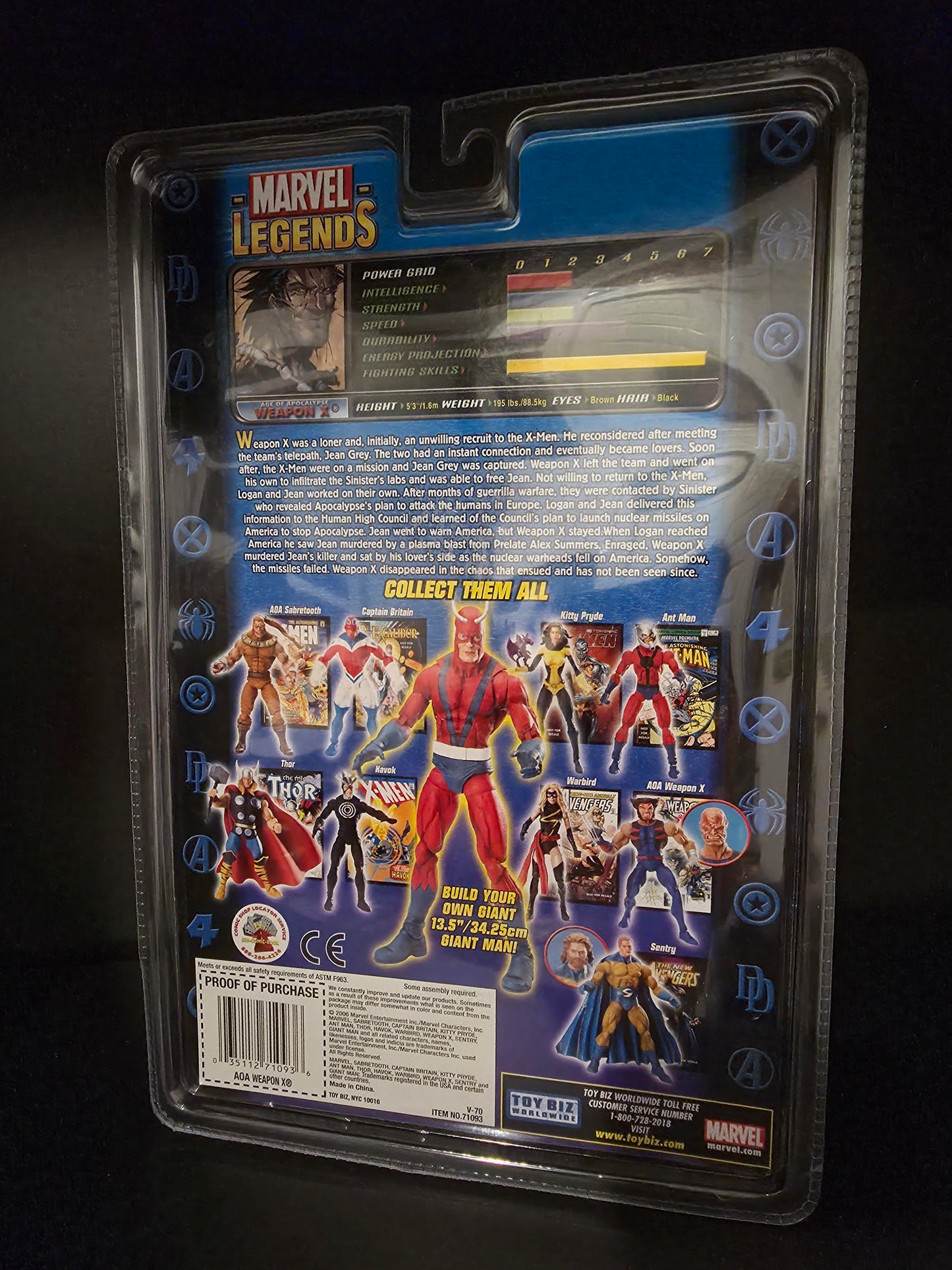 Toy Biz Marvel Legends Giant Man Series WEAPON X Age of Apocalypse New 2006