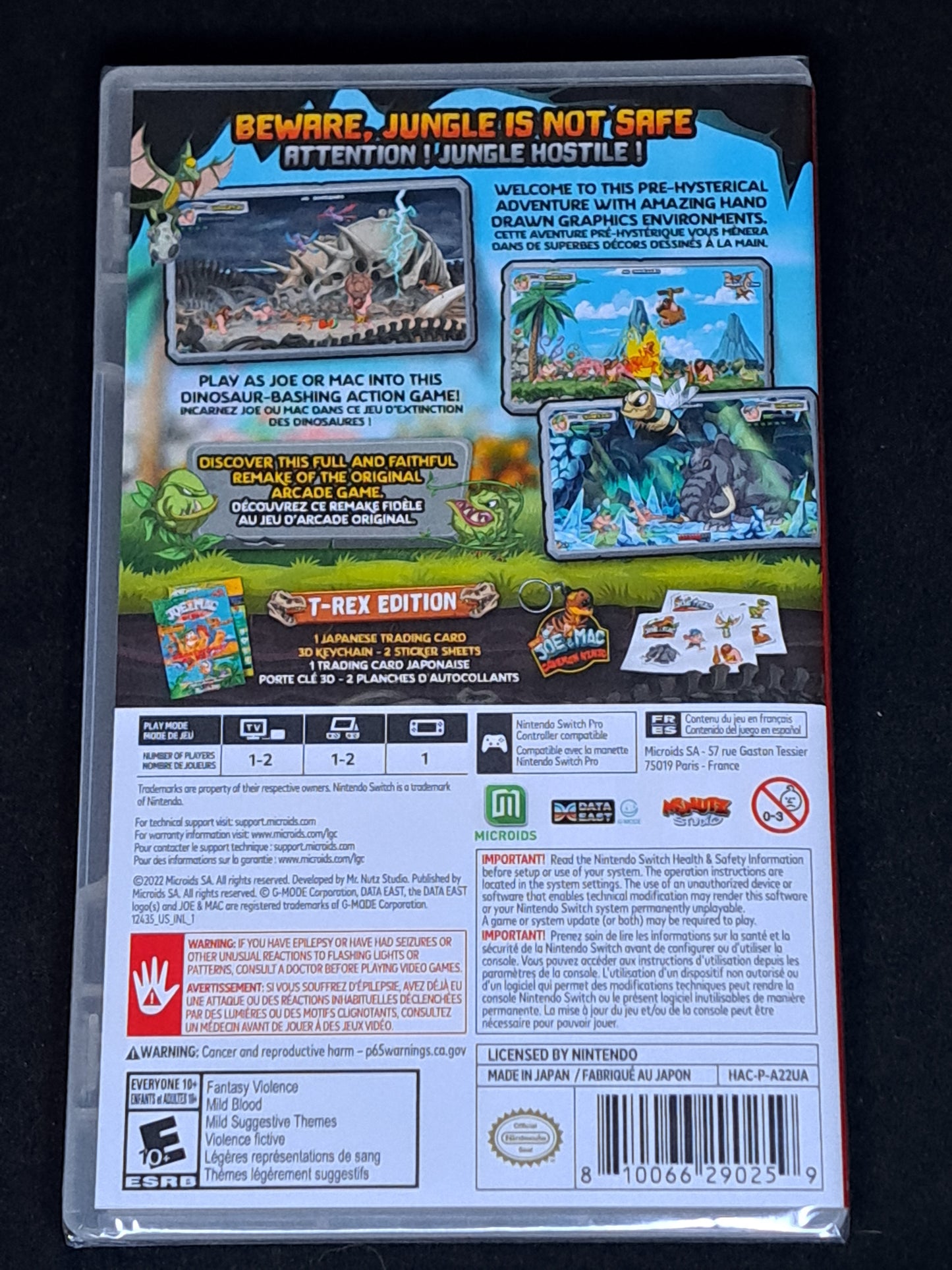 Nintendo Switch NEW JOE & MAC : CAVEMAN NINJA T-REX EDITION