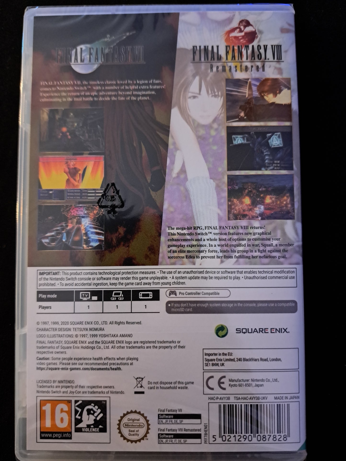Final Fantasy 7 & Final Fantasy 8 Remastered for Nintendo Switch™
