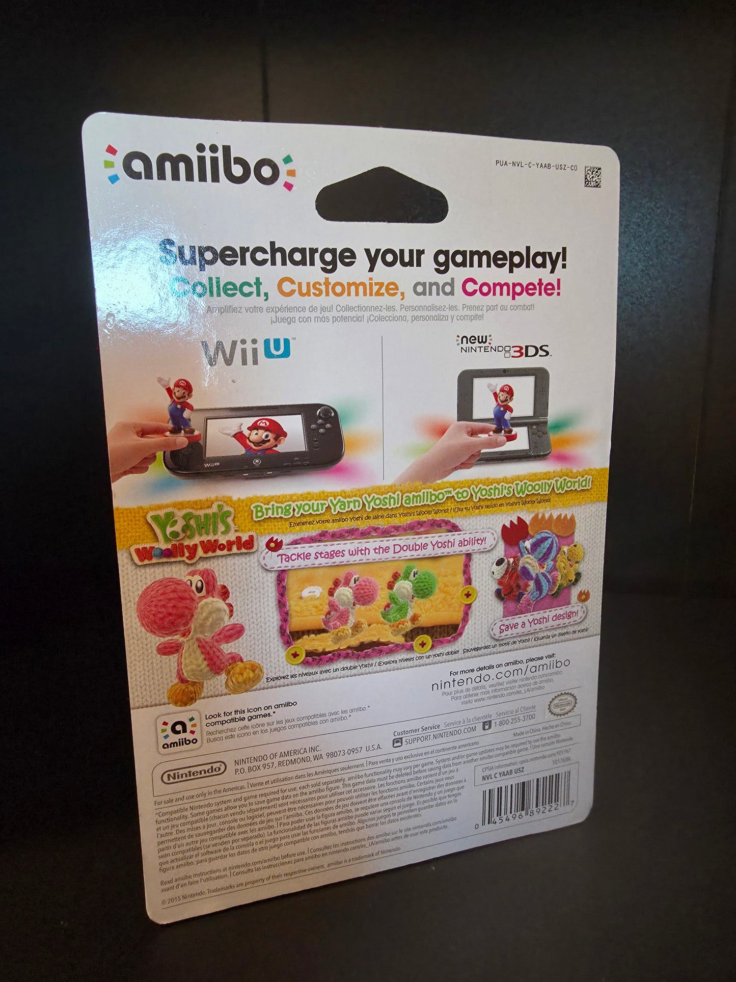 Nintendo Amiibo - Yoshi's Woolly World Pink Yarn Yoshi - Brand New & Sealed