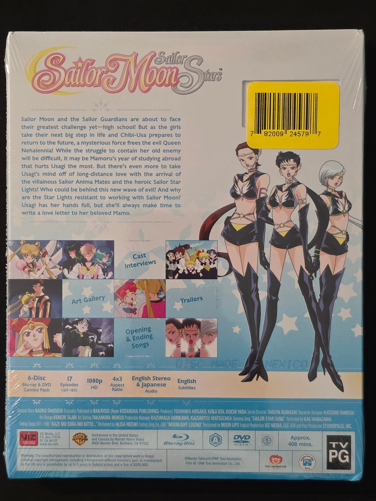 Sailor Moon Sailor Stars:  Season 5 Part 1 (Blu-ray + DVD Combo Pack) New