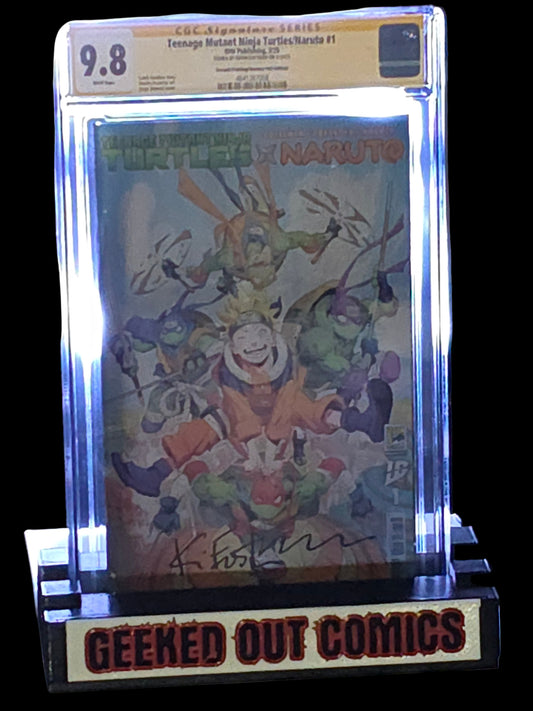 Teenage Mutant Ninja Turtles/Naruto #1 CGC 9.8 Jorge Jimenez SDCC Foil Cover Signed by Kevin Eastman 2nd Printing IDW Publishing