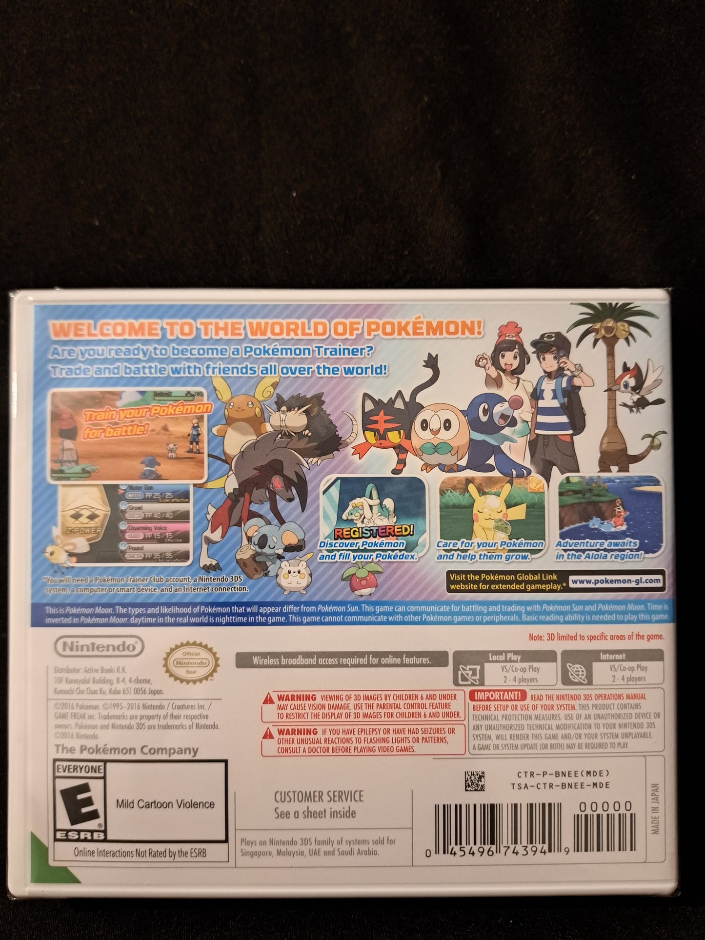Pokémon Moon Nintendo 3DS 2016 New Factory Sealed Mint Y Seals!
