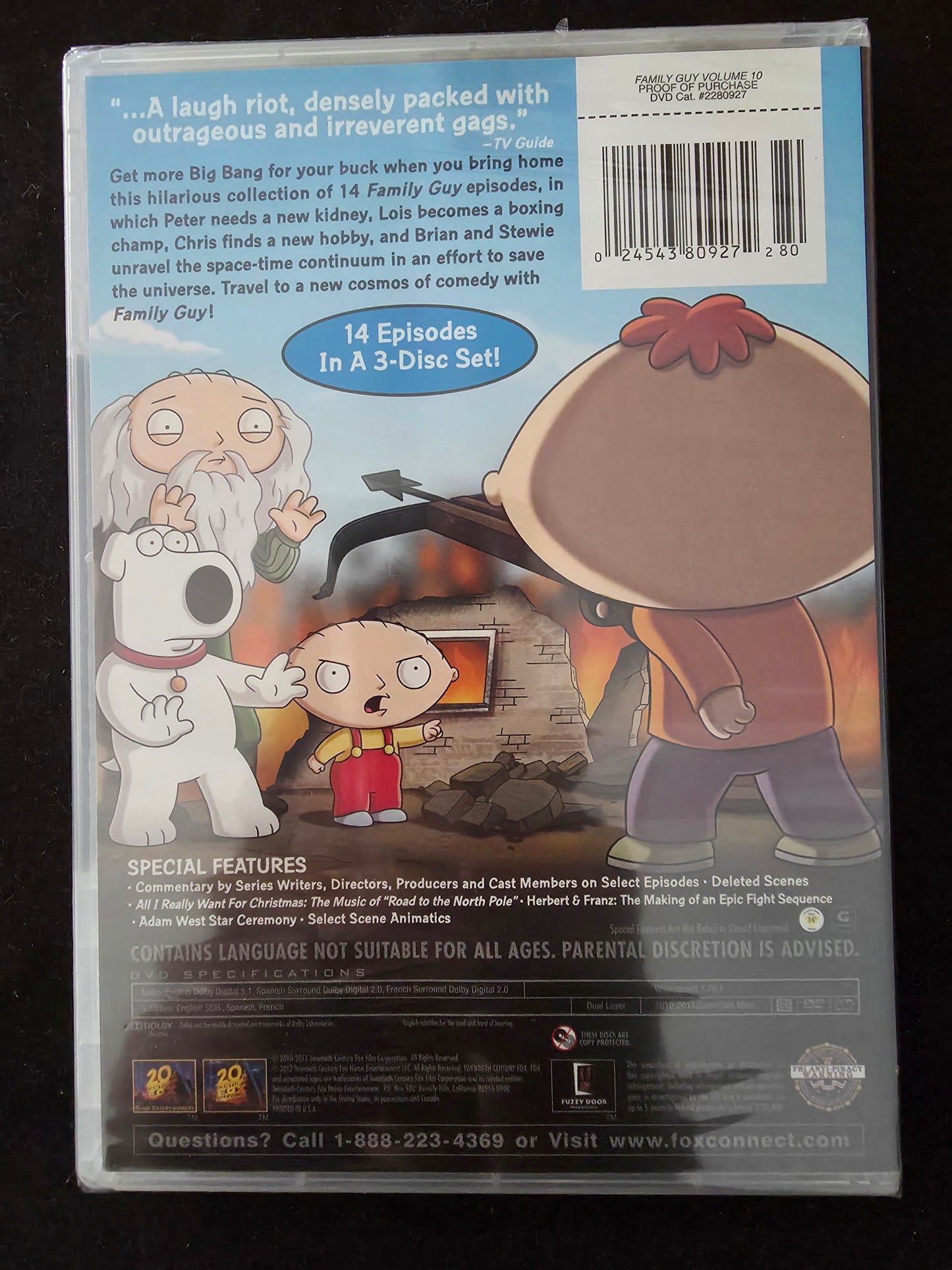 Family Guy Volume Ten 3 Disc Set DVD NEW SEALED
