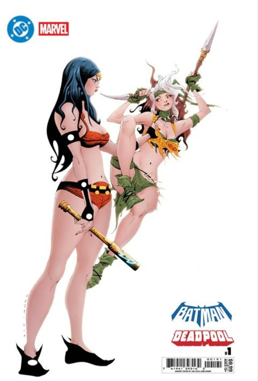DC MARVEL BATMAN DEADPOOL #1 (ONE SHOT) JAE LEE BIG BARDA SAVAGE LAND ROGUE CARD STOCK VAR