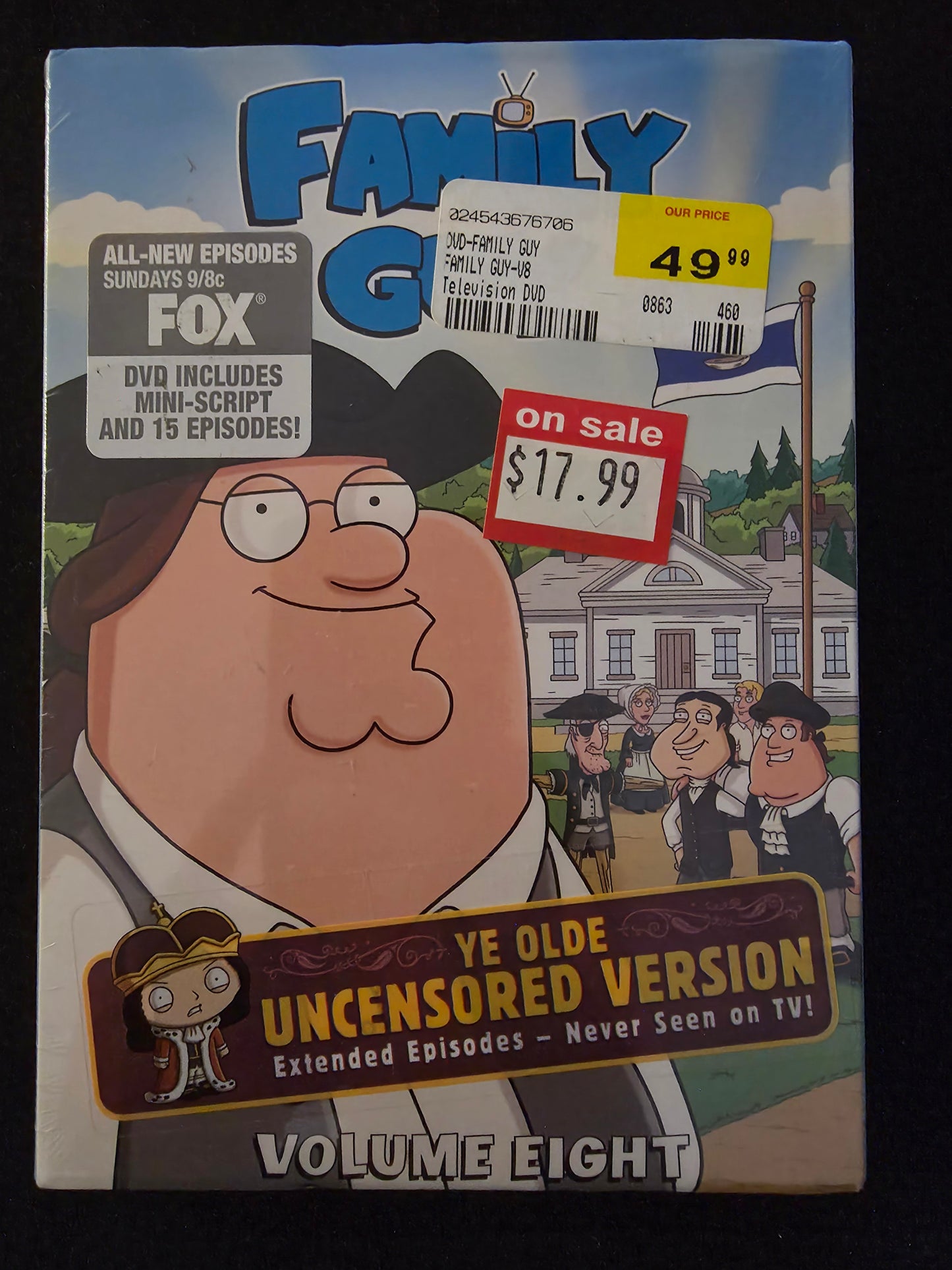 Family Guy Volume 8 DVD  SEALED IN PLASTIC Special Features 3 Disc Set Collecters