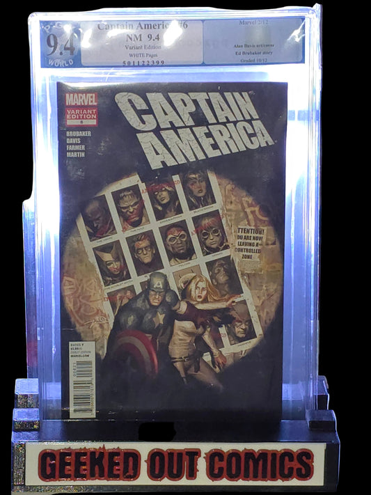 Captain America #6 PGX 9.4 Vol 6  Gerald Parel 1:50 X-Men #141 Variant