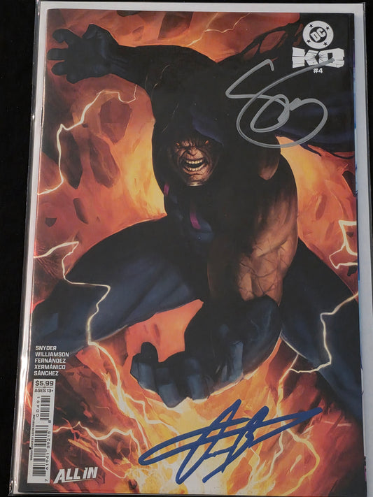 DC K.O. #4 - Signed by Aaron Bartling and Scott Snyder W/COA Darkseid Variant - DC 2026