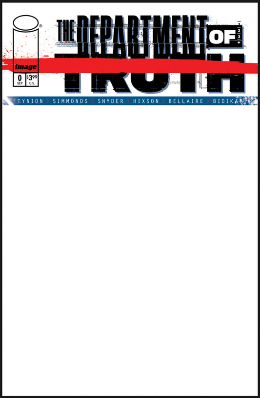Department of Truth #0 Blank Sketch  NYCC Exclusive Variant