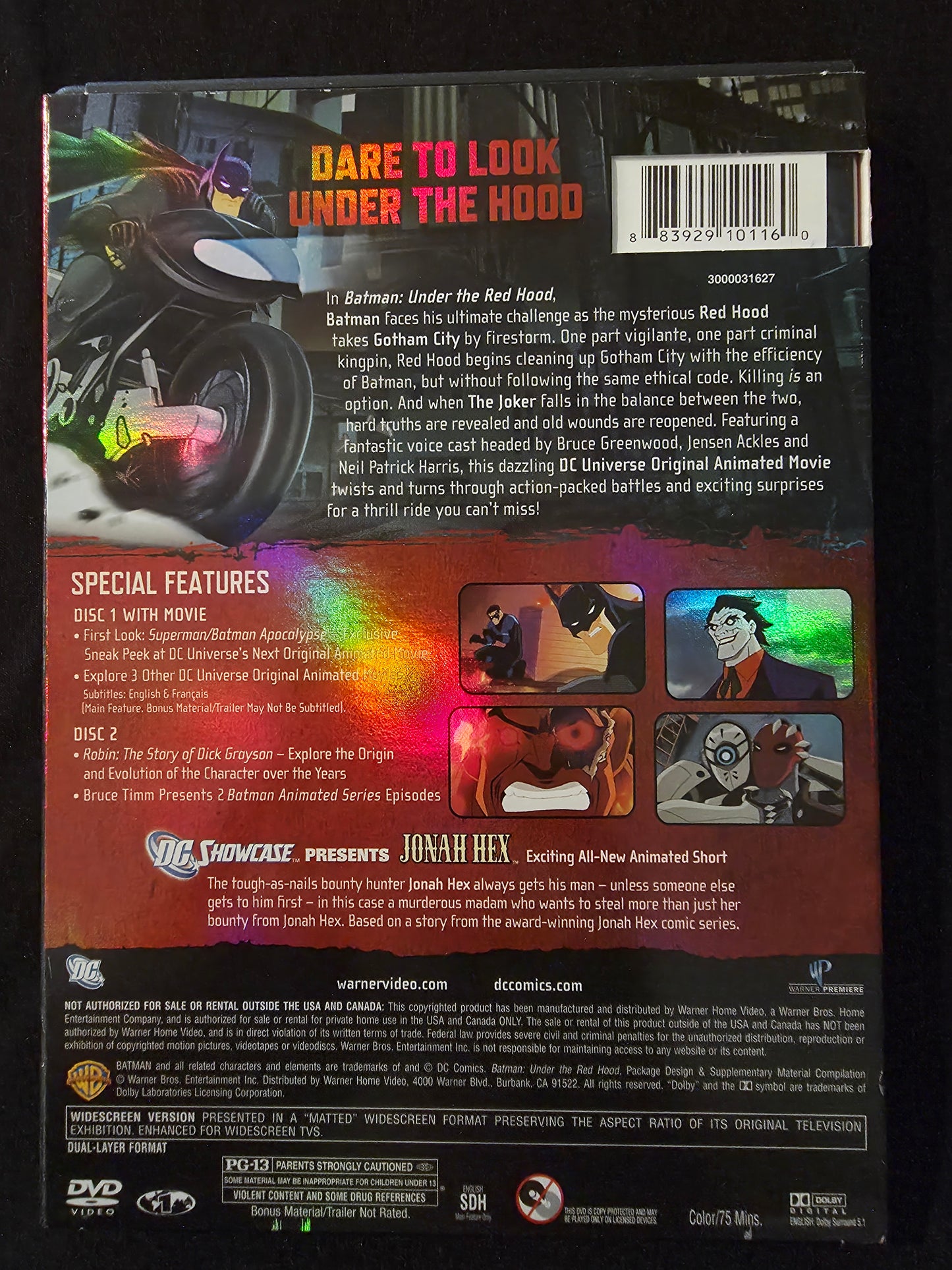 Batman: Under the Red Hood (DVD, 2010) 2 Disc Special Edition