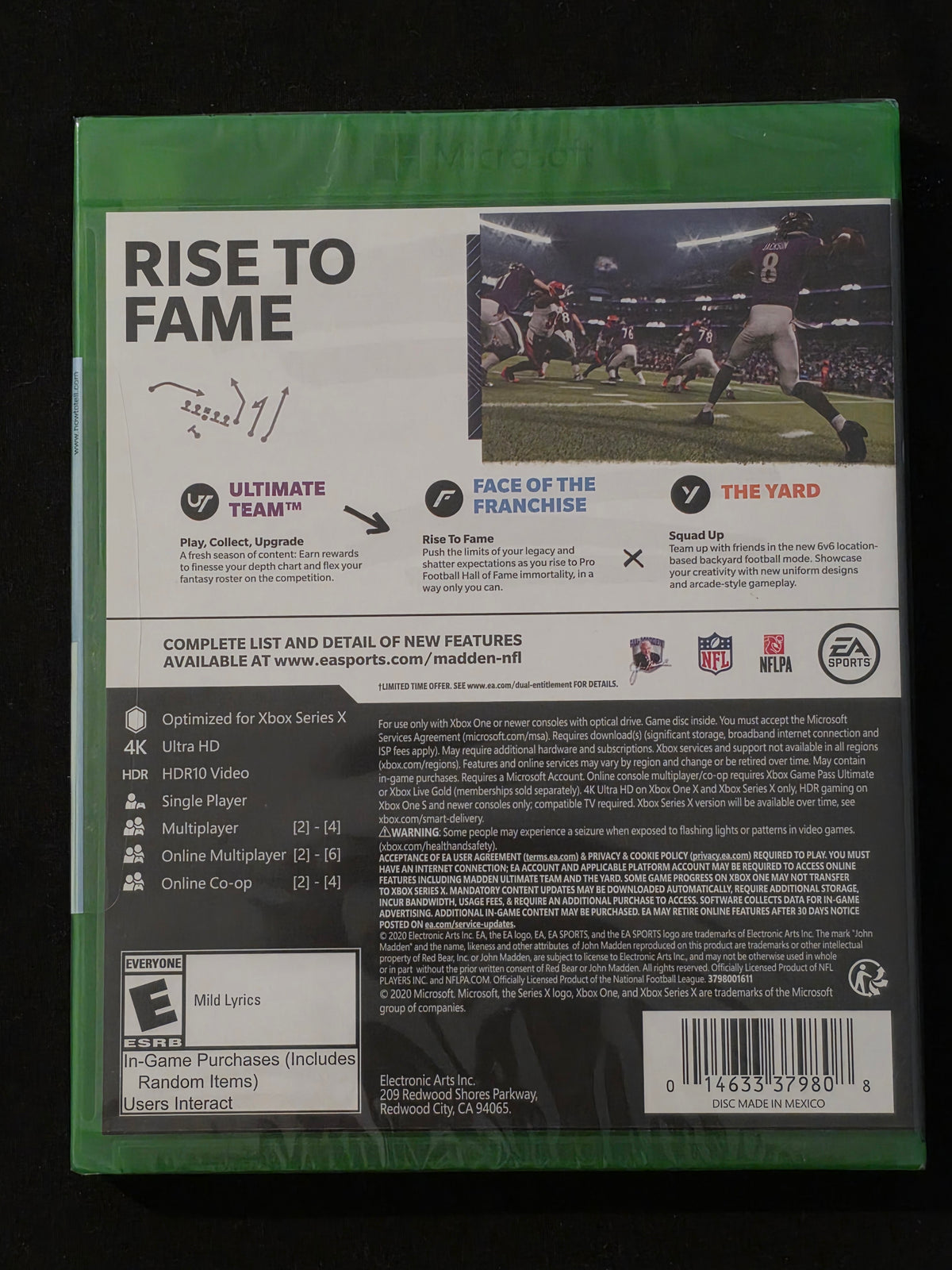 Madden NFL 21 Microsoft Xbox One Factory Sealed Brand New Lamar Jackson Cover