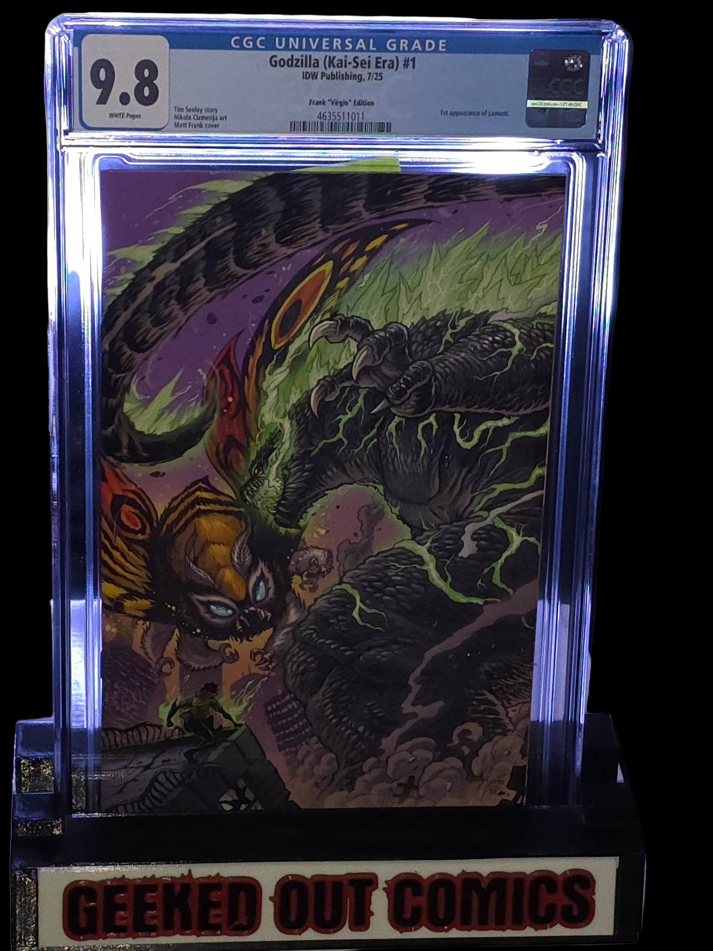Godzilla (Kai-Sei Era) #1 CGC 9.8 Matt Frank Virgin Variant 1st Appearance of Lament IDW Publishing