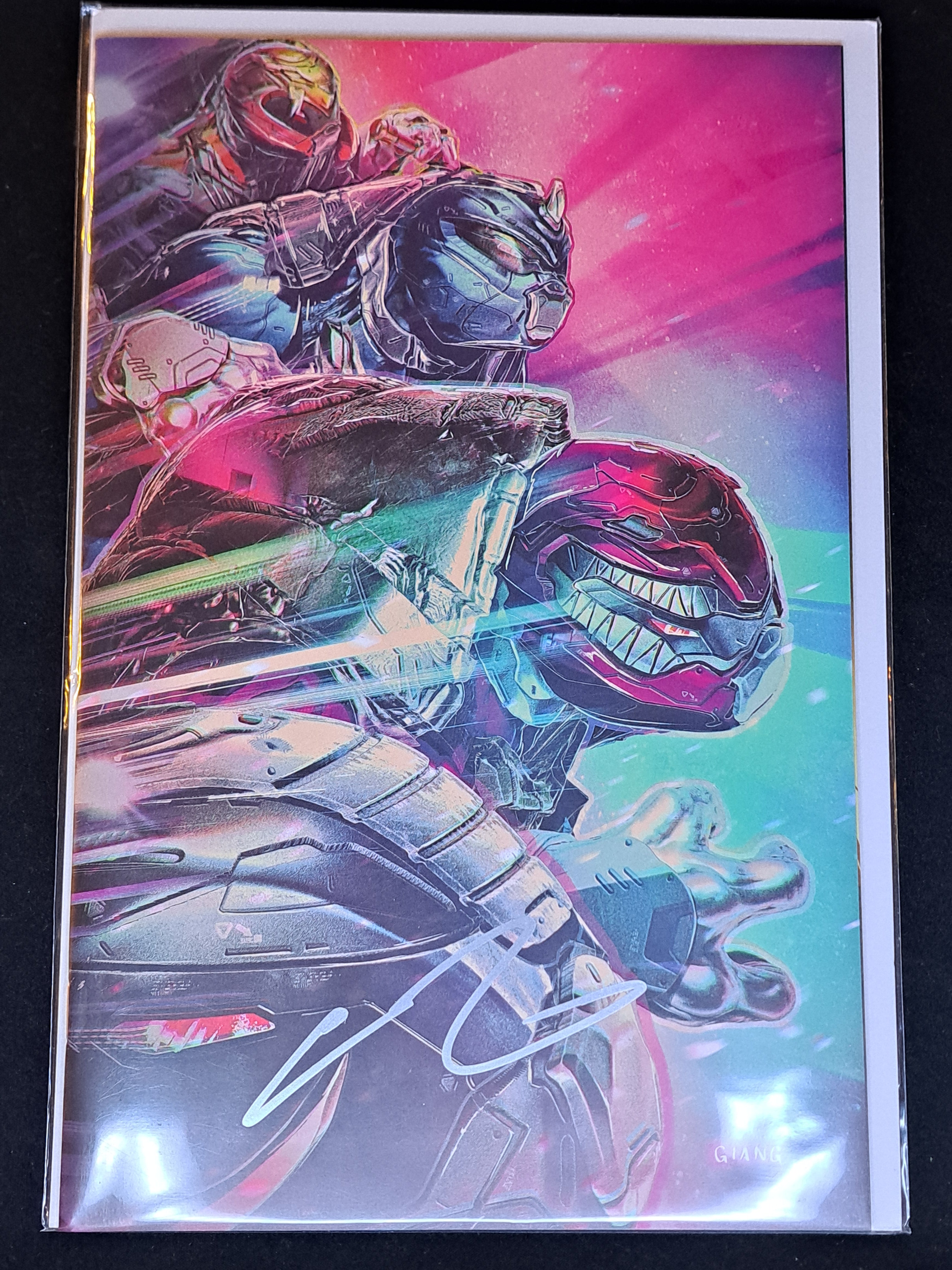 Power Rangers Teenage Mutant Ninja Turtles II #1 signed Giang Virgin B ...