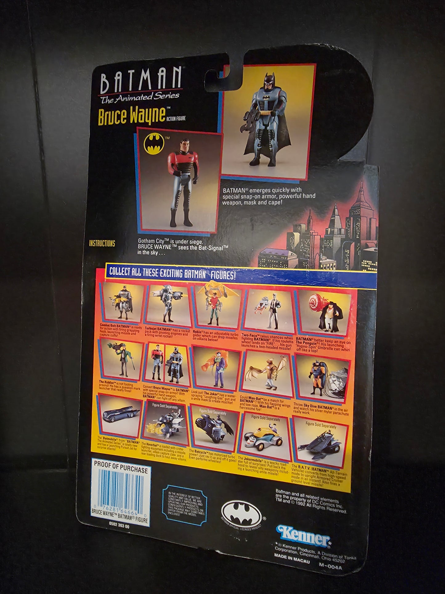 Kenner Batman the Animated Series Bruce Wayne Action Figure Rare New