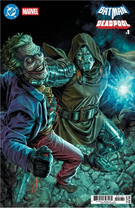 DC MARVEL BATMAN DEADPOOL #1 (ONE SHOT) LEE BERMEJO JOKER DR DOOM CARD STOCK VAR