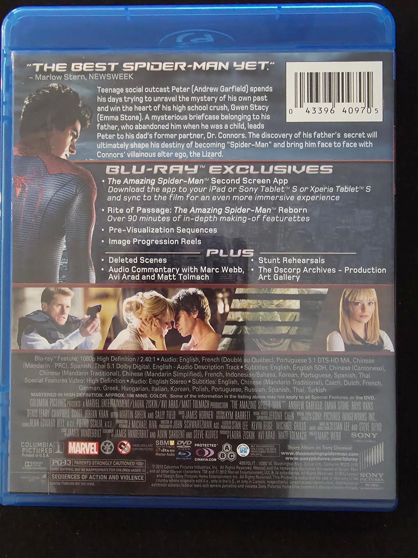 The Amazing Spider- Man (Blu-ray, 2012)