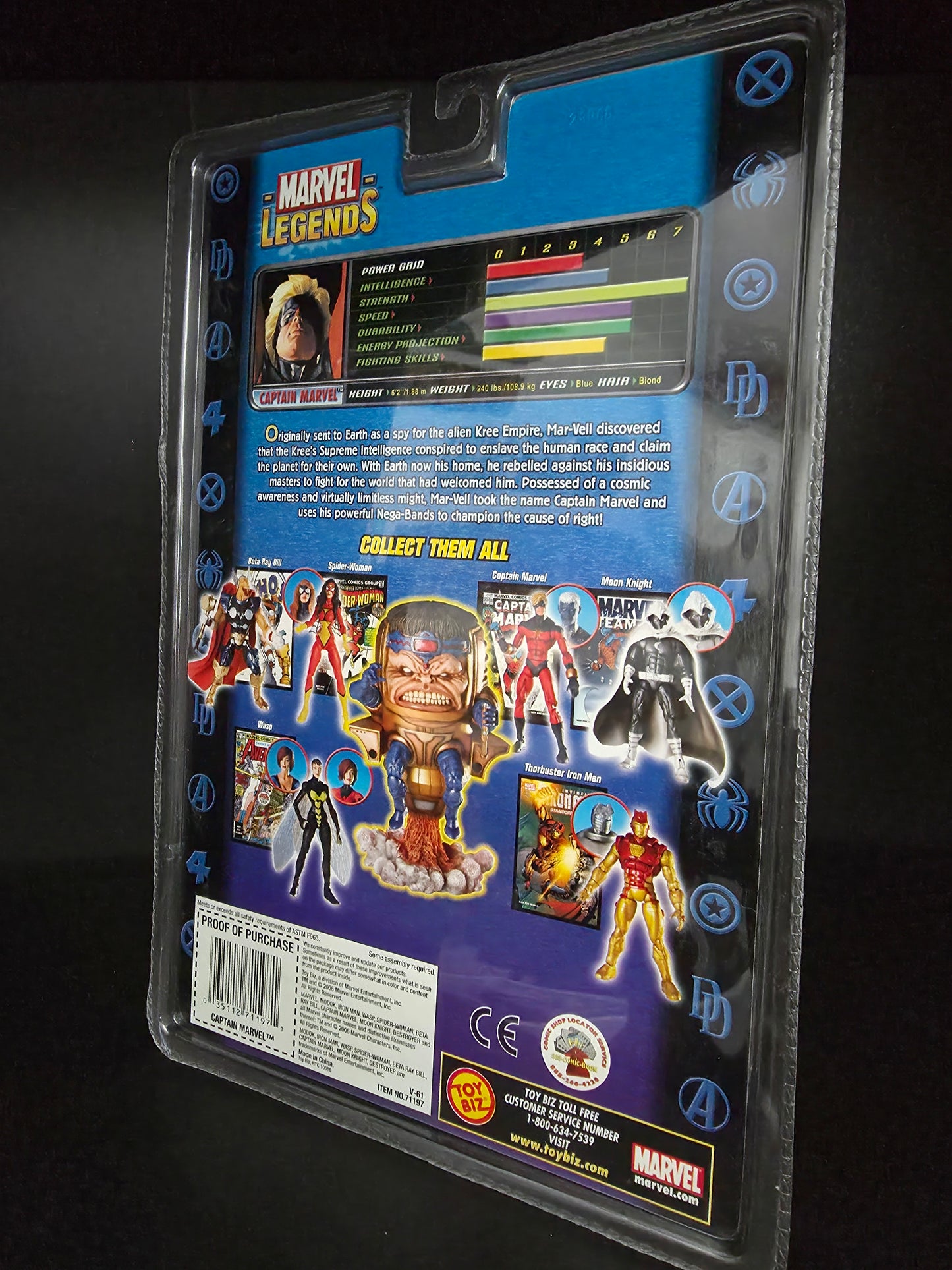 Marvel Legends Captain Marvel Modok Series BAF Action Build A Figure Toy Biz New